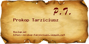 Prokop Tarziciusz névjegykártya